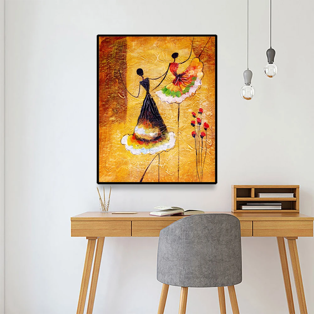 Wall Pictures For Living Room Dancing Girs Picture PosterCanvas Painting Calligraphy Posters And Prints Home Art Decorate | Дом и сад