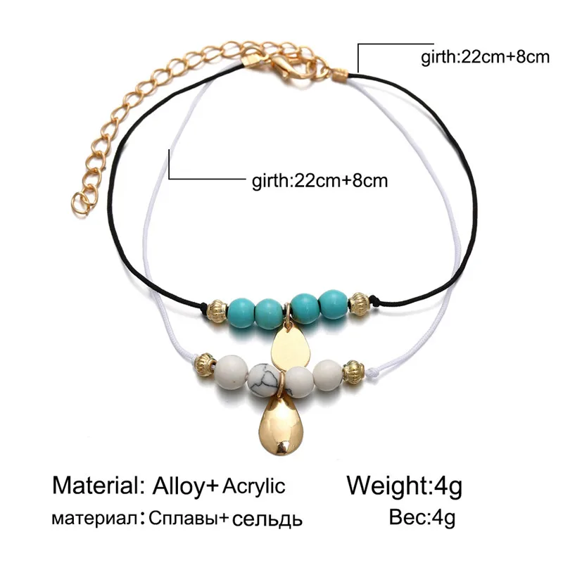 Женский винтажный браслет 2 шт./лот ручной в богемном стиле из натурального