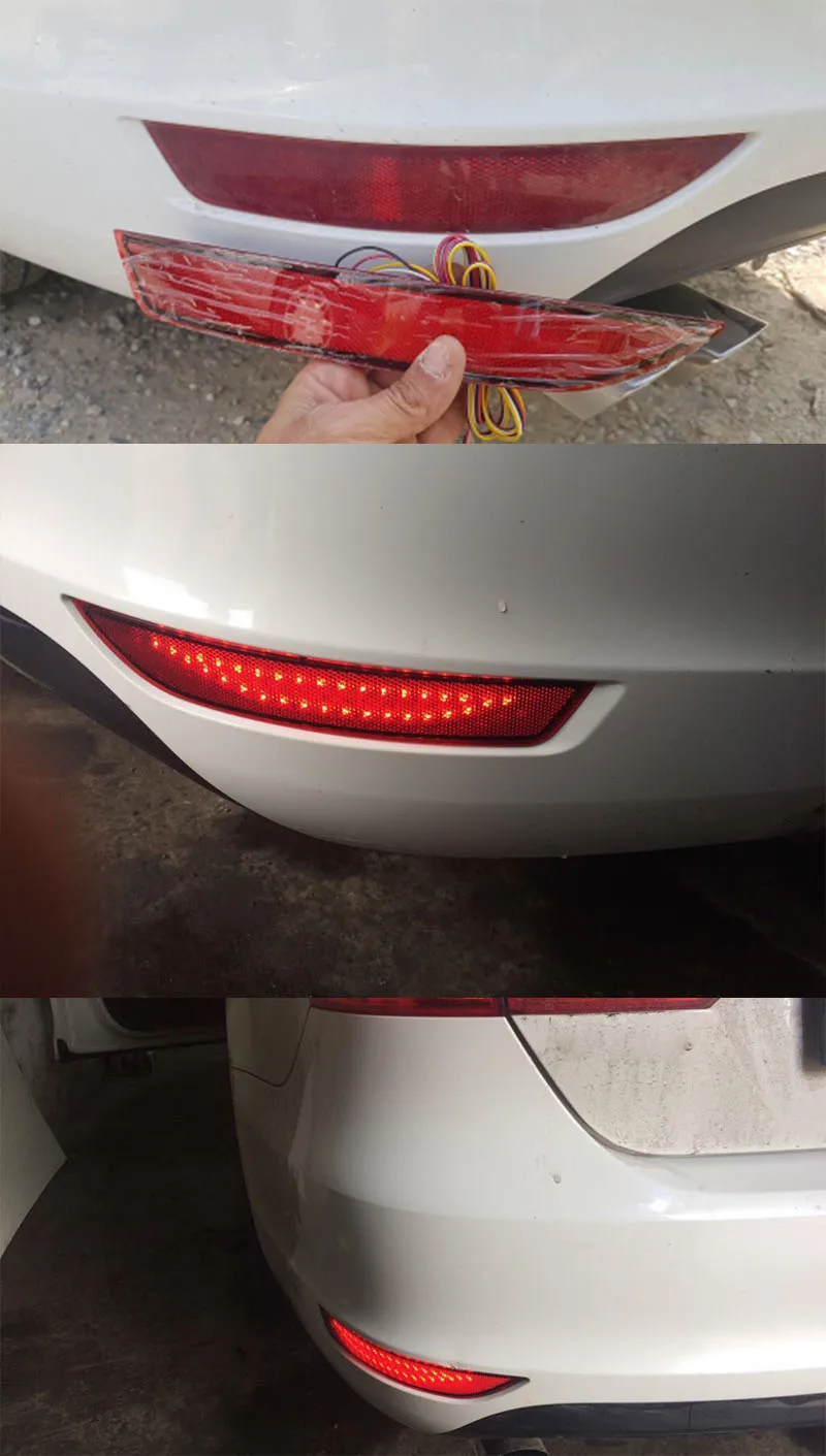 MIZIAUTO автомобильный Светодиодный отражатель заднего бампера, автомобильный светильник для Фольксваген Джетта 2011-, автомобильный Стайлинг, задний парковочный предупреждающий светильник