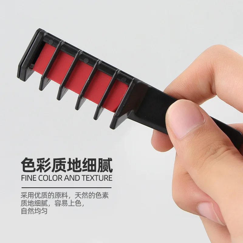 

Disposable colorful hairdressing comb and chalk hair dye stick