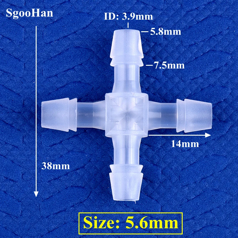 SgooHan пластиковые крестовые соединители для орошения 2,4~12,7 мм