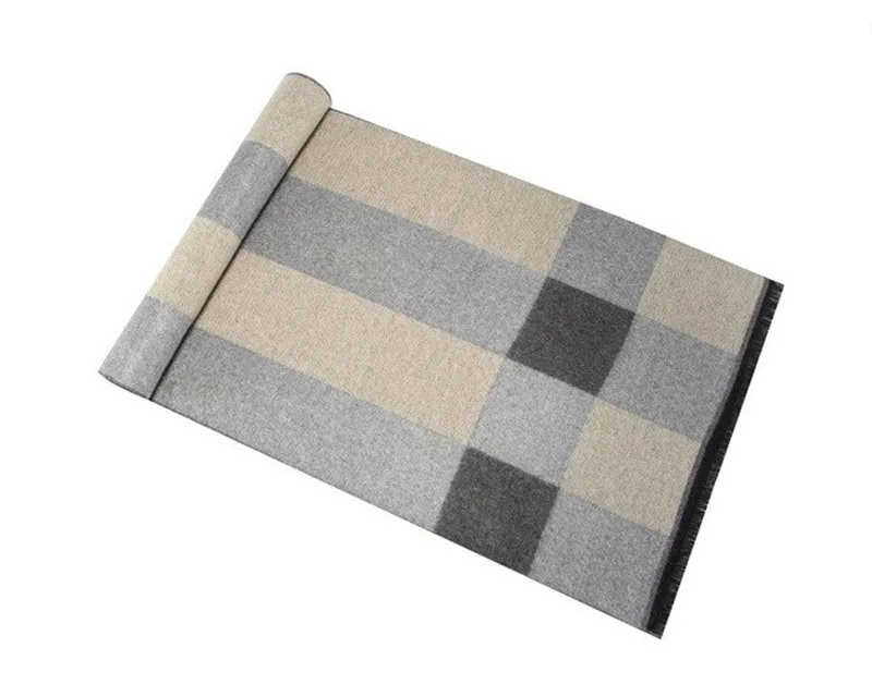 

Simple Plaid Long Scarf Warm Winter Imitated Cashmere Casual Cotton Shawl Strips Plaid Gift To Man Scarves Business Formal Wraps