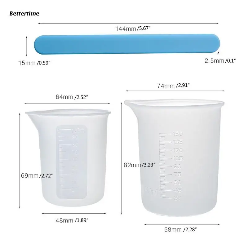 Силиконовые мерные чашки B36D с точной шкалой жидкость для сжимания и выжимания