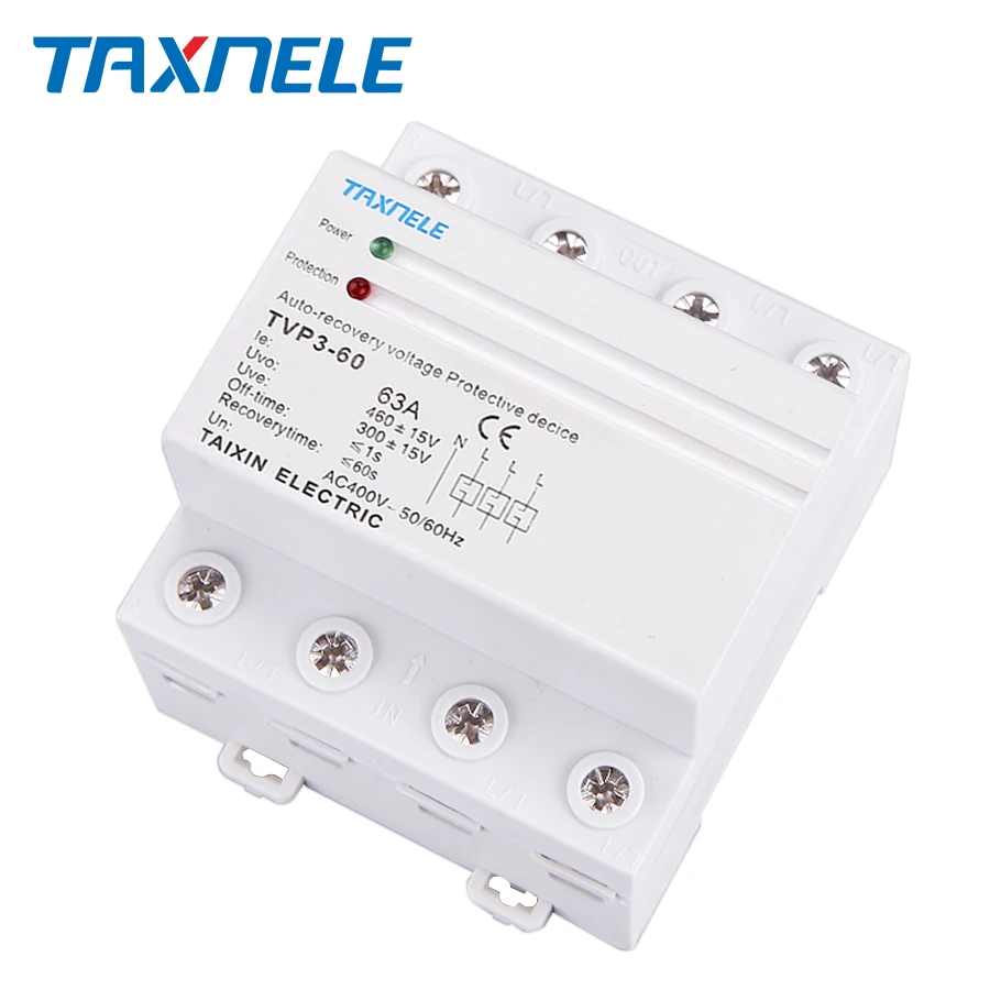 Трехфазное реле для защиты от перенапряжения 60 А 63 380 В | Обустройство дома