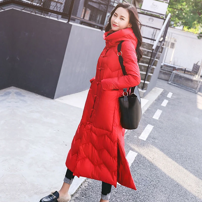 2019 женская зимняя куртка пальто хлопковое длинное теплое Свободное с капюшоном