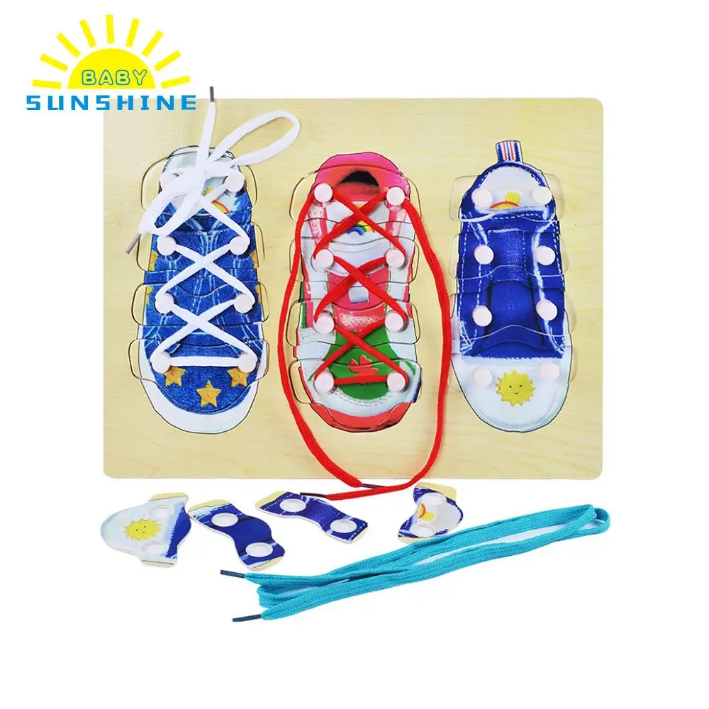 Для малышей и детей постарше шнурки для завязывания практика ребенок упражнения