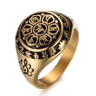 Винтажное кольцо-амулет, мужская мода, зрелые очаровательные религиозные кольца, ювелирные изделия
