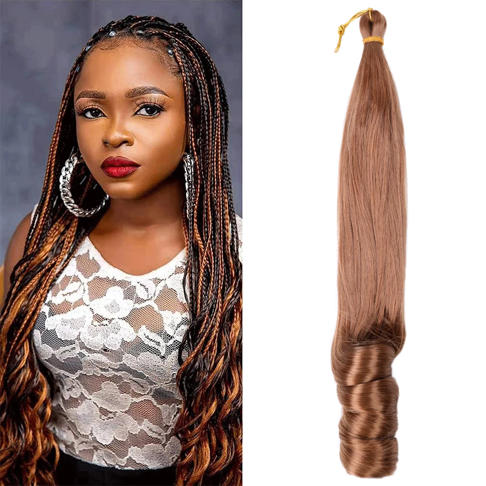 

22 Inch Spiral Curl Synthetic Braiding Hair Extensions Loose Wave Crochet Braids Ombre Silk Curly Bulk Hair Bundles For Braiding