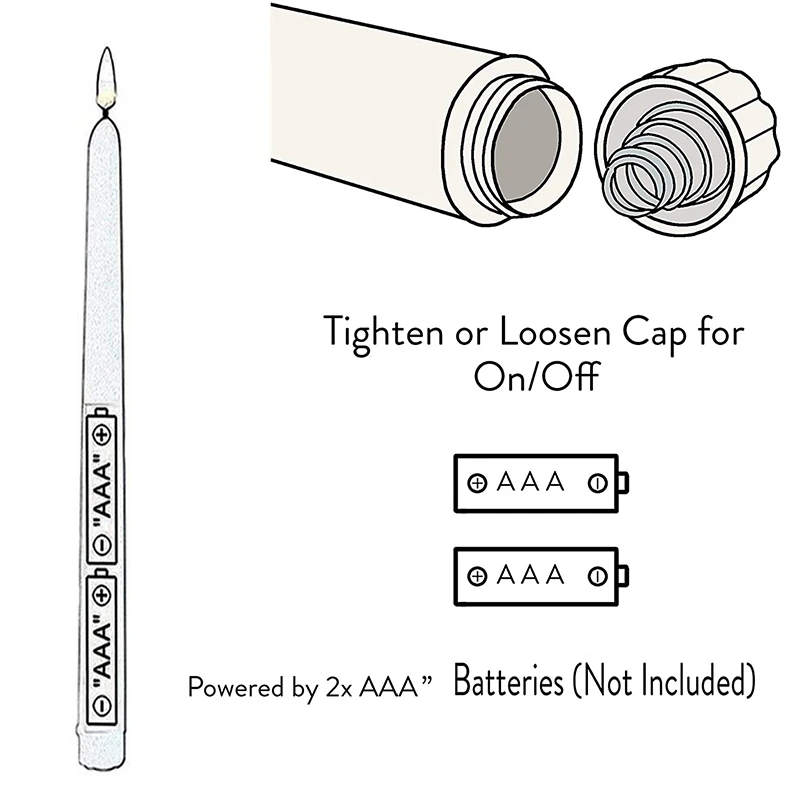 

Pack of 6 Black LED Birthday Candles,Yellow Flameless Flickering Battery Operated LED Halloween Candles