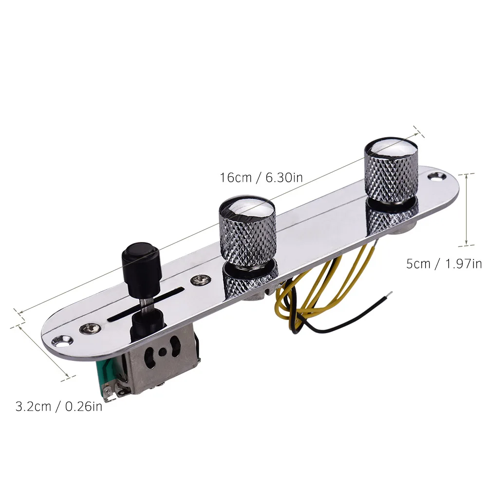 Панель управления для Tele Guitar Telecaster и Сменные ручки гитары Style Silver|Детали