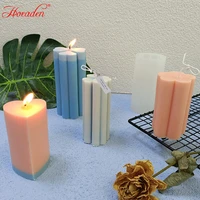 column flower shaped twill four leaf clover candle mold handmade aroma candle soap silicone mould home decoration candle making