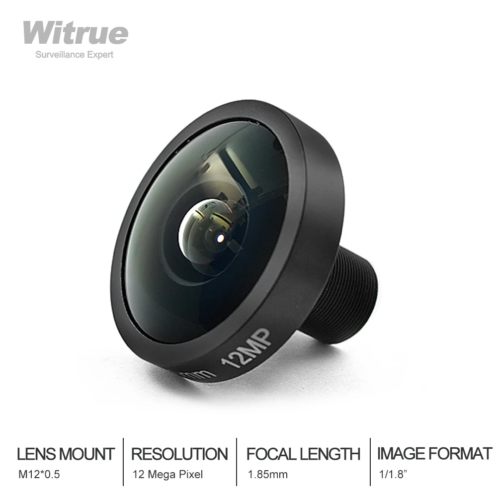 4K 12MP Fisheye CCTV Lens 1.85mm 1/1.8 Inch 185 Degree M12 Mount For SJCAM Xiaomi Yi Gopro Eken Action Cameras | Безопасность и