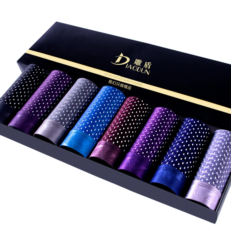 8 шт./лот Высокое качество нижнее белье брендовые боксеры мужские с u гульфиком