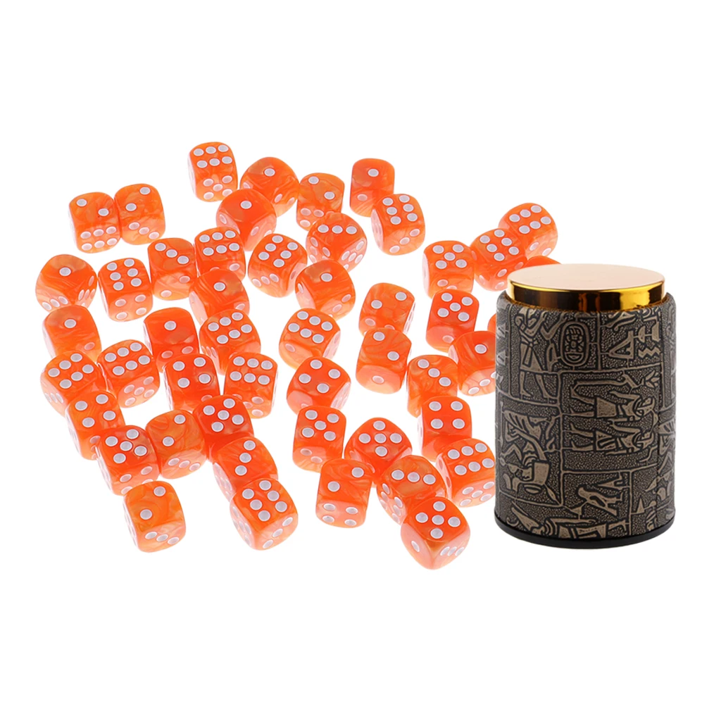 Чашка для игры в кости контроля уровня сахара крови с 50 штук 6 двухсторонняя