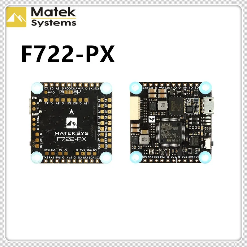 

MATEKSYS F722-PX W PDB Flight Controller STM32F722 MPU6000 BMP280 Pixel OSD 32M Flash Blackbox for RC Airplane FPV Racing Drone