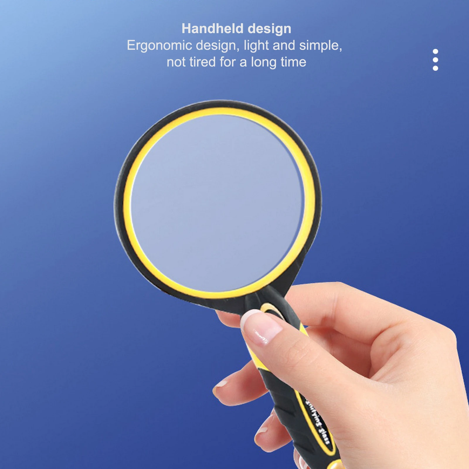 

10X Magnifying Glass Handheld Magnifier 75mm Lens diameter for Antique Jade Jewelry Newspaper Book Reading