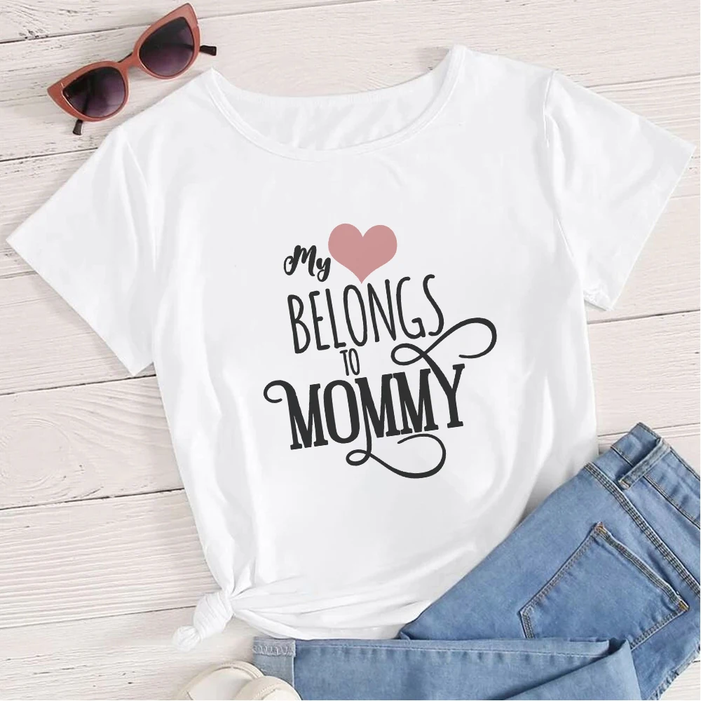

NO.1 Mom Letter T-shirts Aesthetic Grunge Women Tees Y2k Tops Best Moma in the World Spain Tshirts Hipster Design Summer Shirt