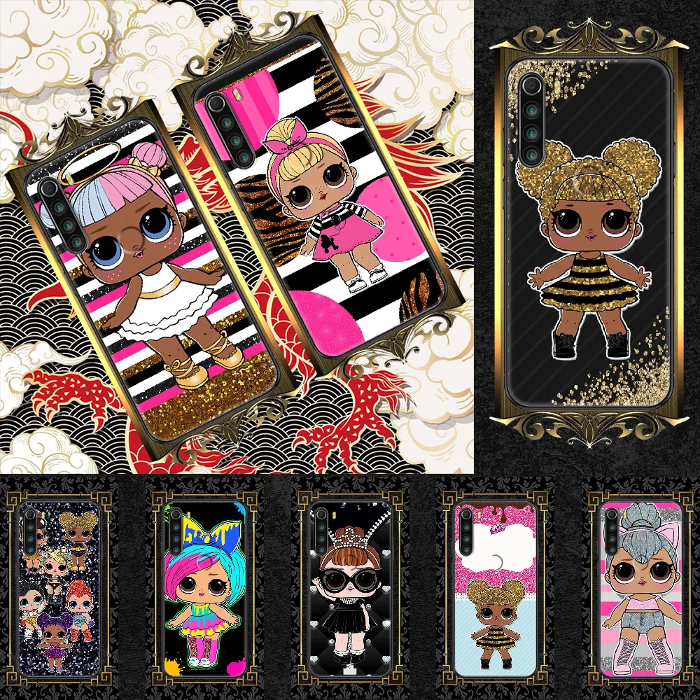 

Little Girl Doll Cute Phone case For Xiaomi Redmi Note 7 7A 8 8T 9 9A 9S 10 K30 Pro Ultra black trend cover painting back luxury