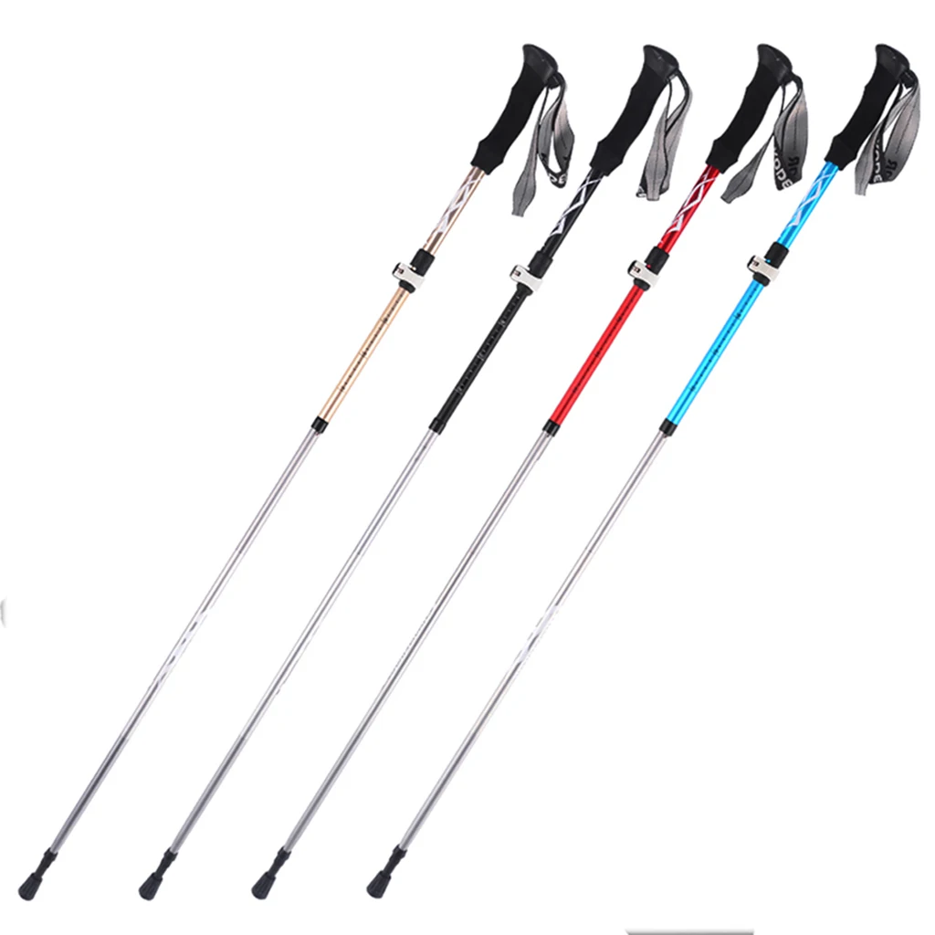 

Ultralight Aluminum Quick Lock Trekking Pole Folding Climbing Hiking Stick