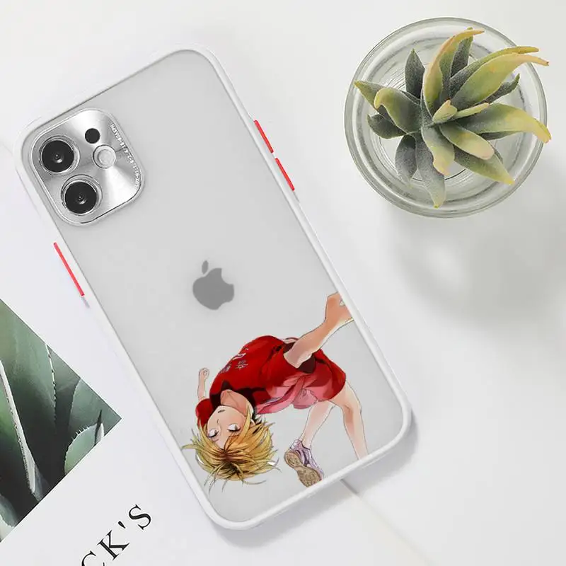 

Kenma Kozume of Haikyuu Phone Case For iPhone 12 11 Mini Pro XR XS Max 7 8 Plus X Matte transparent White Back Cover