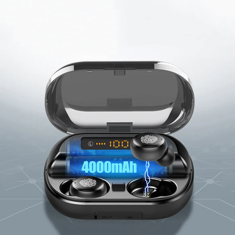 Bluetooth наушники V11 TWSбеспроводные наушники стерео HIFI бас объемная гарнитура IPX7 водонепроницаемый Встроенный 4000 мАч литиевая батарея беспроводные наушники