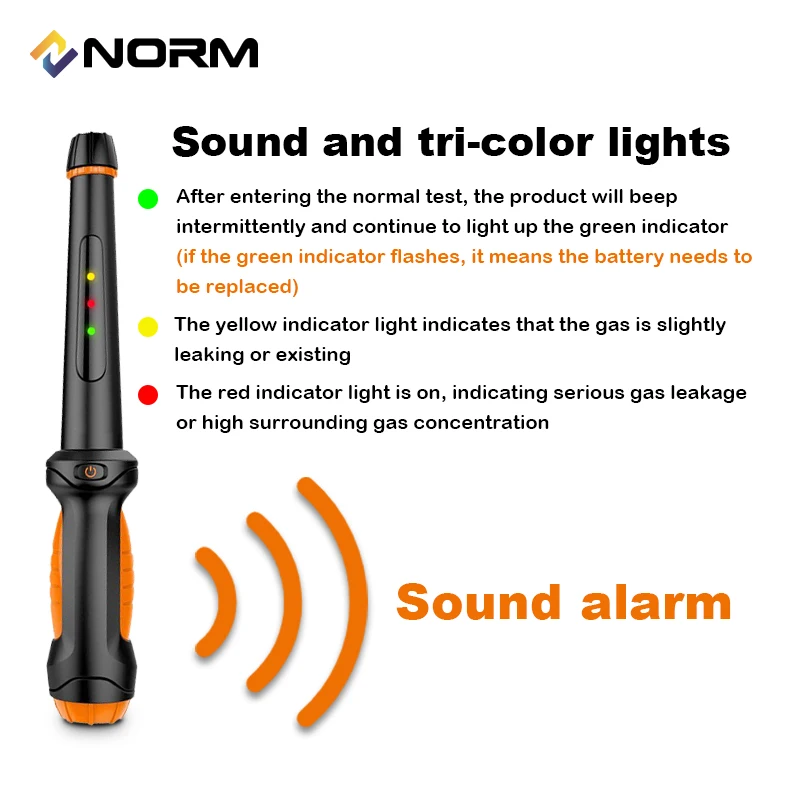 Норма Авто сигнализация детектор газа Тестер Утечки для метана природного