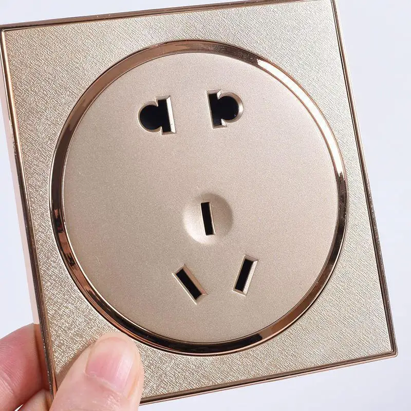 USB ключ переключатель гнездо пять отверстий золото панель управления Шампань
