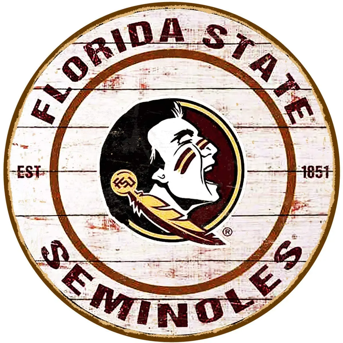 

Seminoles Wall Round Metal Tin Sign Suitable for Home and Kitchen Bar Cafe Garage Wall Decor Retro Vintage