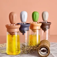 oil bottle barbecue brush creative silicone brush brush oil bottle kitchen high temperature resistant pressing type oil metering