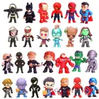 26 шт.компл. аниме Марвел фигура Мстителей, Халк, Тор, Человек-паук, Веном, коллекция декоративных фигурок, фигурки для детей, рождественский подарок