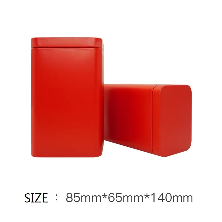 B 80x65x140mm Однотонная жестяная чайная коробка, квадратная жестяная коробка, металлические упаковочные банки, 6 шт., переносная герметичная коробка для хранения, кухонный органайзер для еды - Цвет: B 80x65x140mm