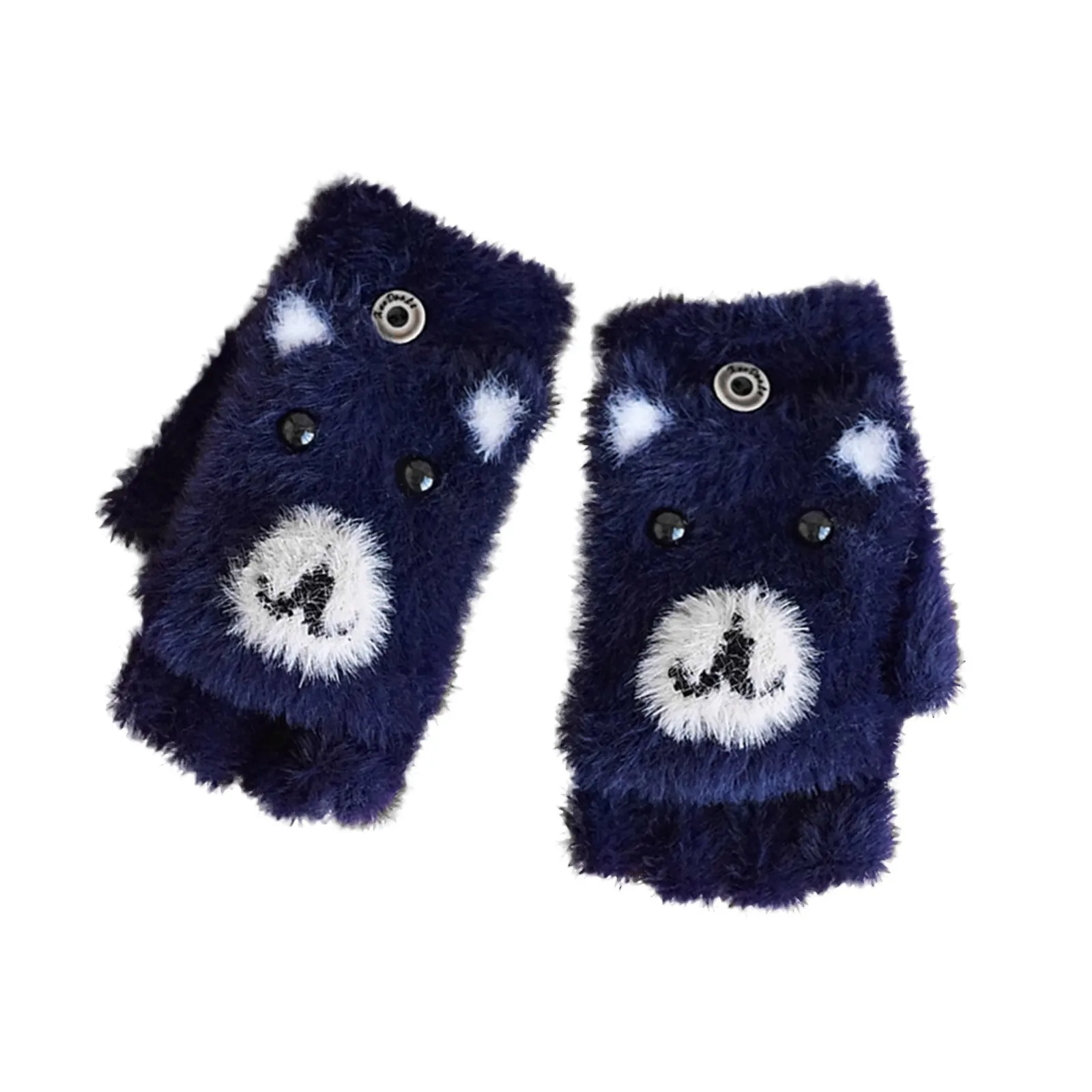 

Детские перчатки с бархатной подкладкой, зимние теплые Повседневные вязаные варежки с милым рисунком для девочек и мальчиков, многофункцио...