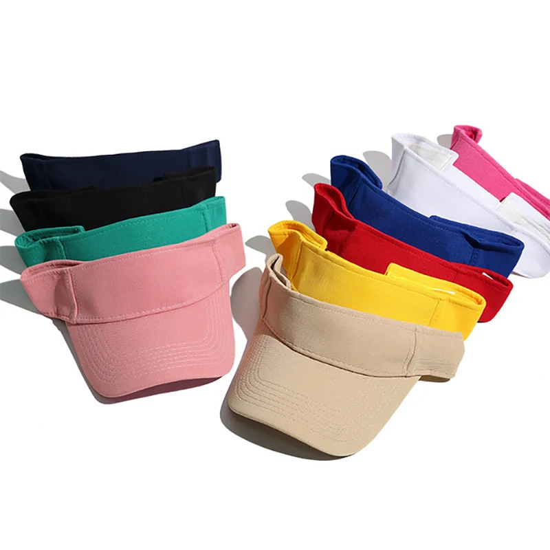 2021 Женская Солнцезащитная шапка однотонная Хлопковая мужская Регулируемая