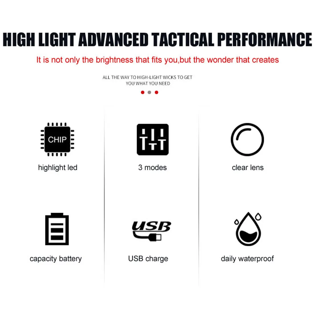 

Long Distance LED Flashlight Super Power USB Rechargeable Flashlight Waterproof Tactical Flashlight Built-in Battery Flashlight