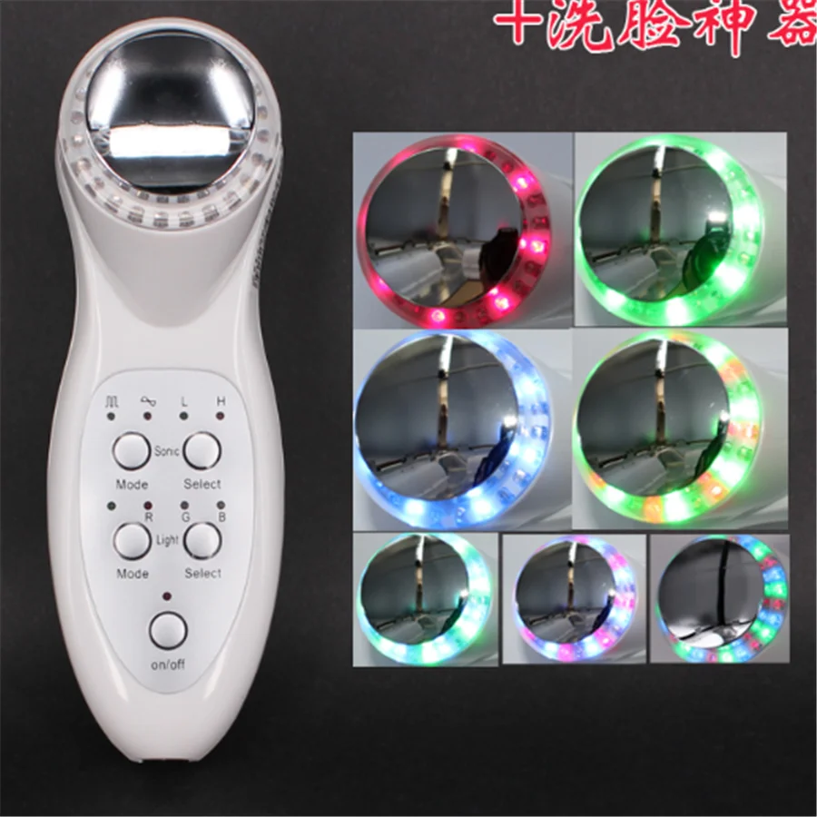 Beste Lichten 3Mhz Sonic Lifting Led Gezicht Lift Zorg. Skin Cleaner Photon Rimpel Remover.Facial Schoonheid Massager.Ultra Sonic 7