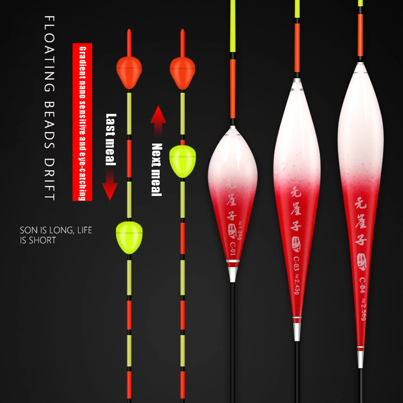 

1PCS Fishing Bobbers Nano Fishing Floats Shallow Water Buoy Big Buoyancy Color Gradual Change Buoy Fishing Accessories