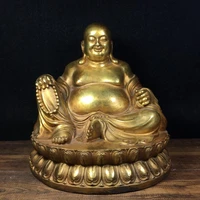 9 tibet buddhism old bronze gilt maitreya buddha statue future buddha enshrined buddha statues in the temple