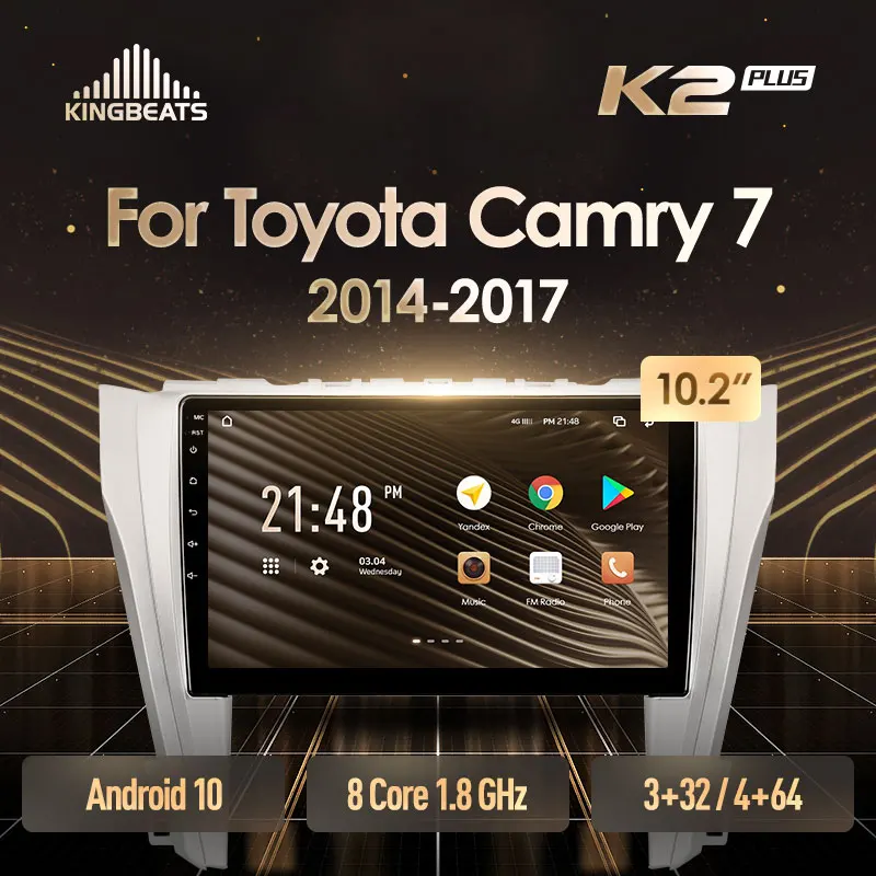 KingBeats штатное головное устройство For Toyota Camry 7 XV 50 55 2014 2017 GPS Android 10 автомагнитола на