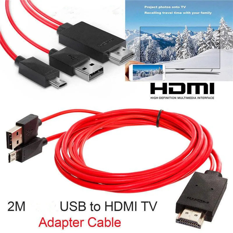 YIKIXI 1080P Micro USB к HDMI кабель адаптер конвертер для Android Samsung телефонов порт |