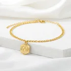 Браслеты A-Z анклет с буквами, летние браслеты в стиле бохо на босую ногу, из нержавеющей стали, золотистая цепочка для ног, очаровательные ювелирные изделия, подарки для друзей