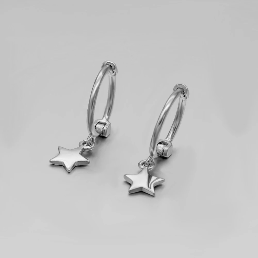 1 Pair Silver Trusta,,, 925, твердые, Стерлинговое Серебро, звезда, маленькие серьги-гвоздики для девочек, подарок для подростков, женские модные ювелирные изделия DS900 - Окраска металла: 1 Pair Silver