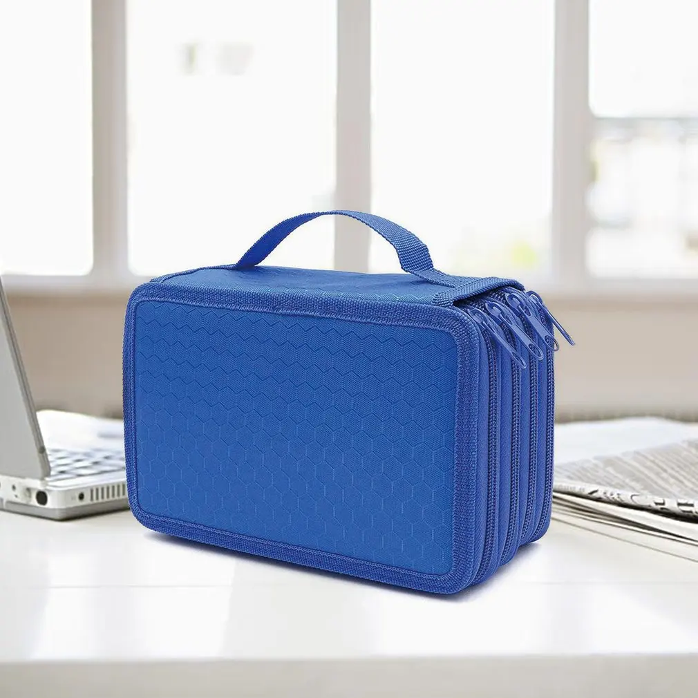 Удобный школьный чехол из искусственной кожи с 72 отделениями Большой