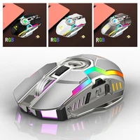 with usb receiver 2 4ghz wireless mice charging game rgb light mute gaming accessories pc desktop notebook computer laptop mouse