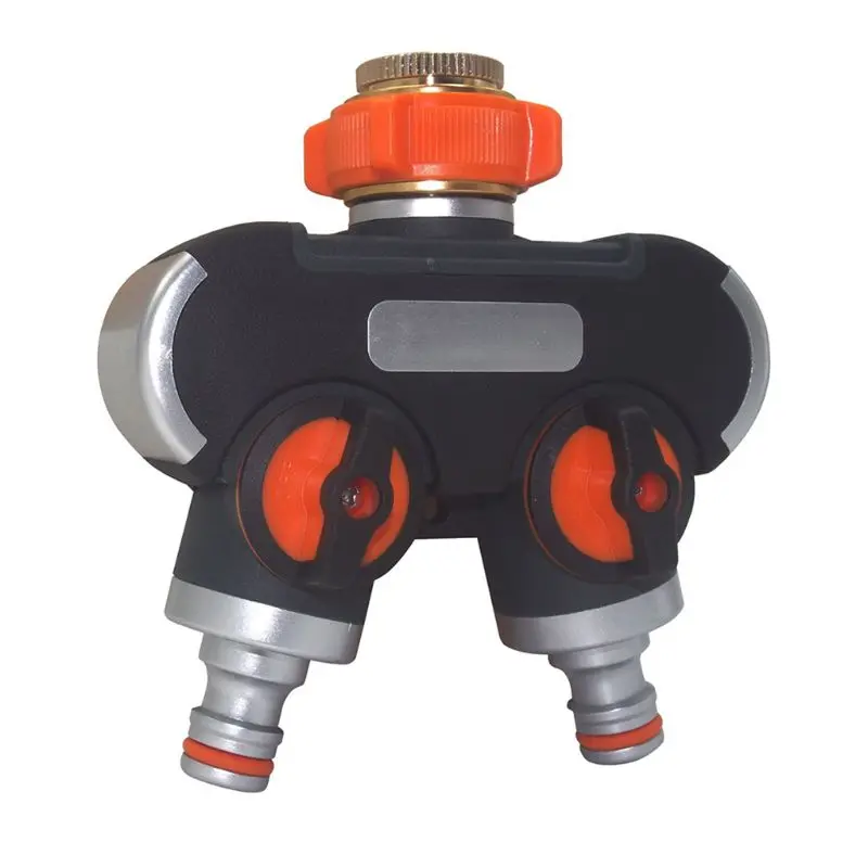 

2 Way Garden Hose Splitter 360 Degree Whirl Heavy Duty Hose Splitter Water Pipe Shunt Faucet for Drip Irrigation Lawns