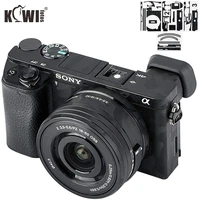 kiwi anti scratch camera body skin cover protector film for sony alpha a6500 selp1650 16 50mm lens 3m stickershadow black