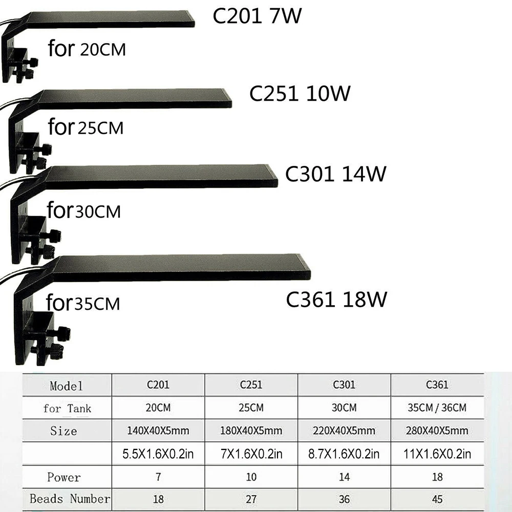 Aquarium Chihiros C Series ADA Style LED Light Fish Tank Mini Nano Clip Waterproof Plant Grow Lamp with Commander Smart Controll | Дом и сад