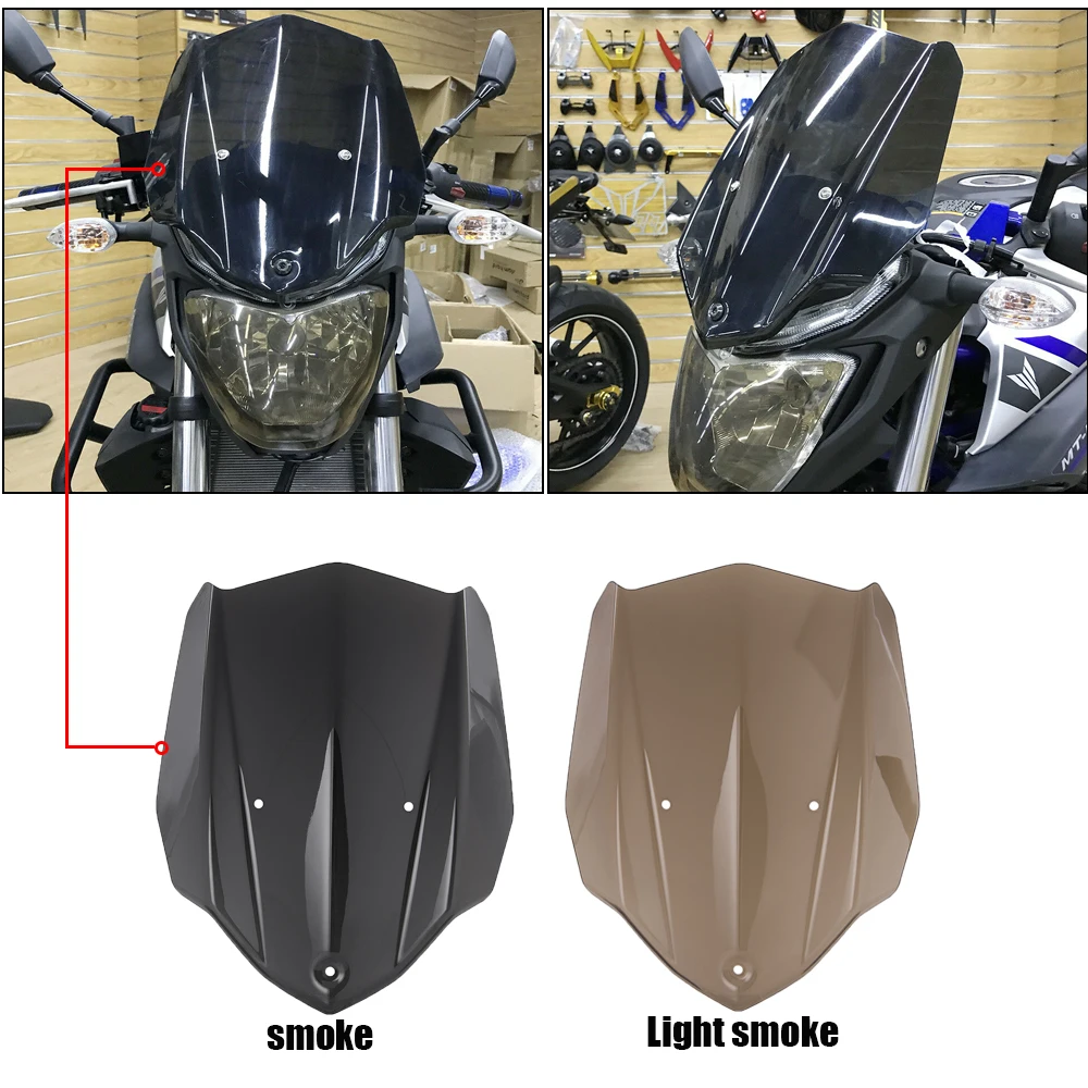 Ветровое стекло для Yamaha MT03 MT 03 2016 2017 2018 2019 Sport Touring экран с монтажным кронштейном