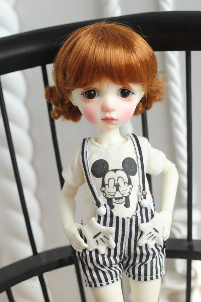 Bybrana 1 шт. bjd парик 1/3 1/4 1/6 1/8 имитация мохера цветок плетение