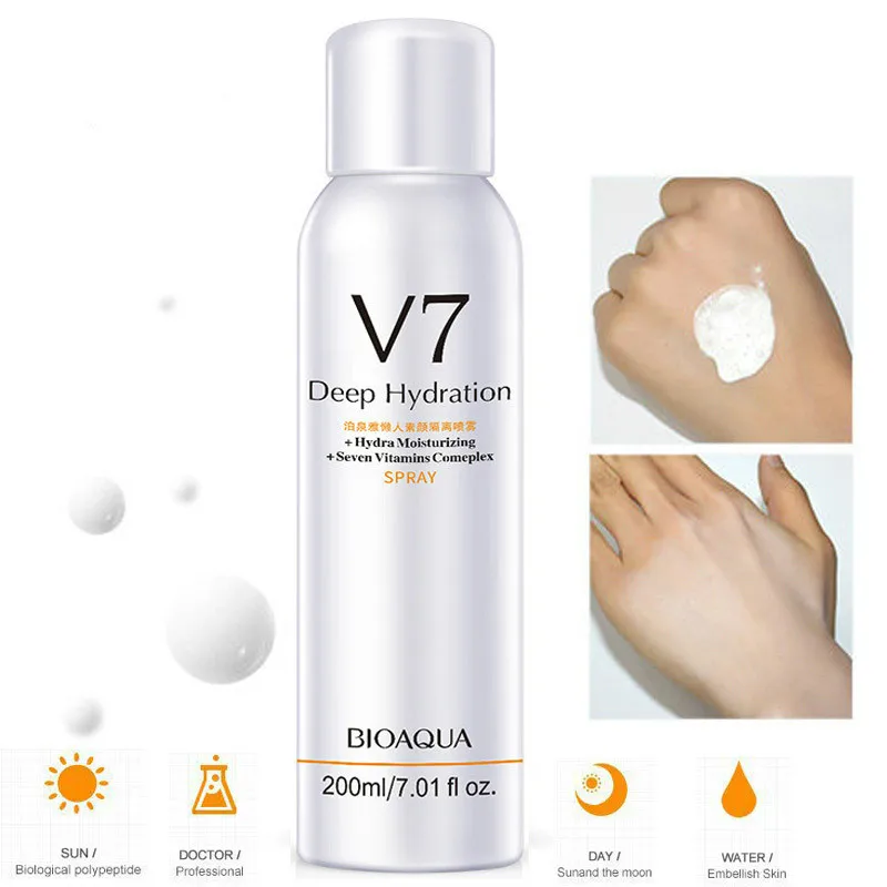 Whitening Concealer Sunscreen Isolation Spray Waterproof V7 Hydration Moisturizing Contains 7 Skin Care Vitamins Complex