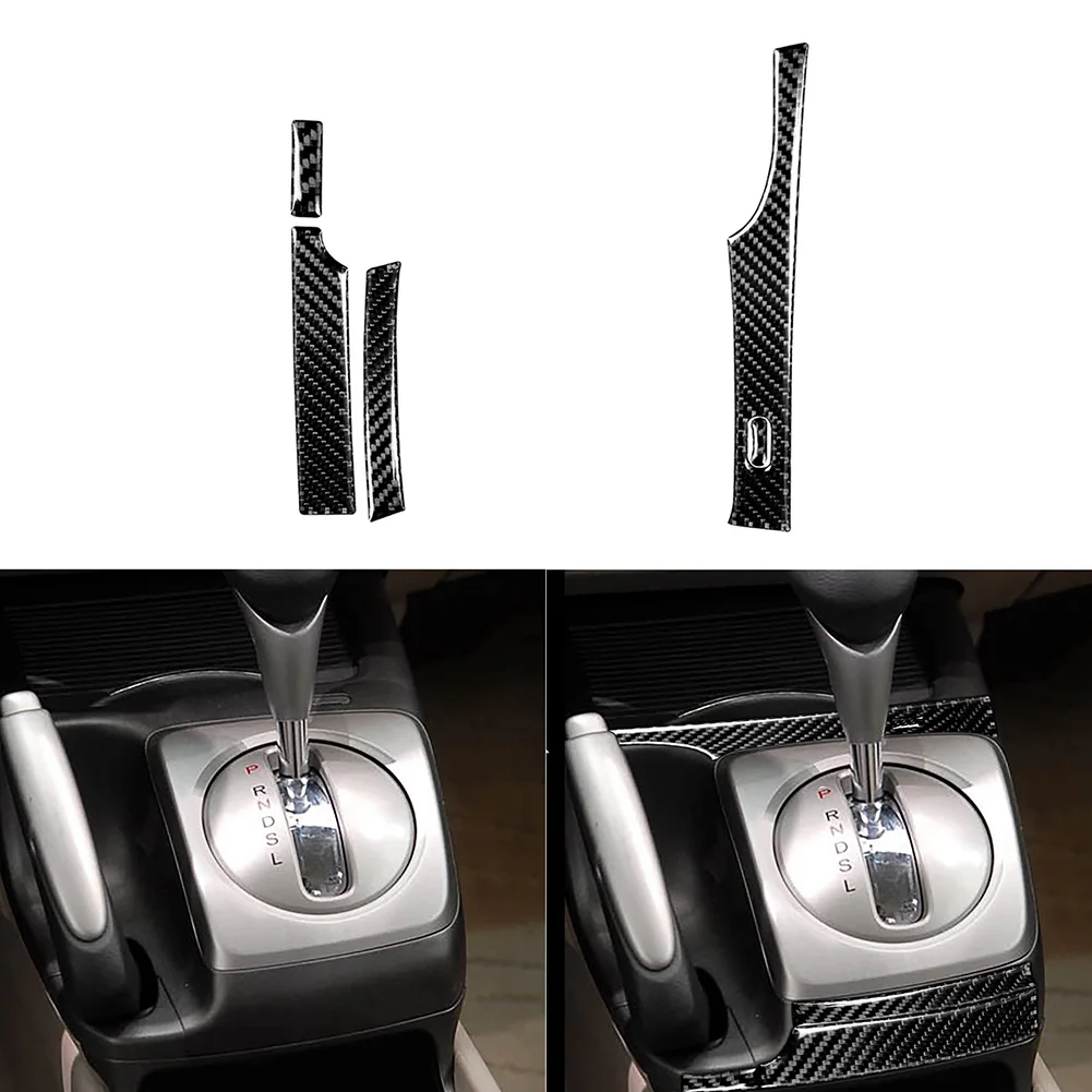 

5 шт., декоративные наклейки на панель переключения передач для Honda Civic 06-11